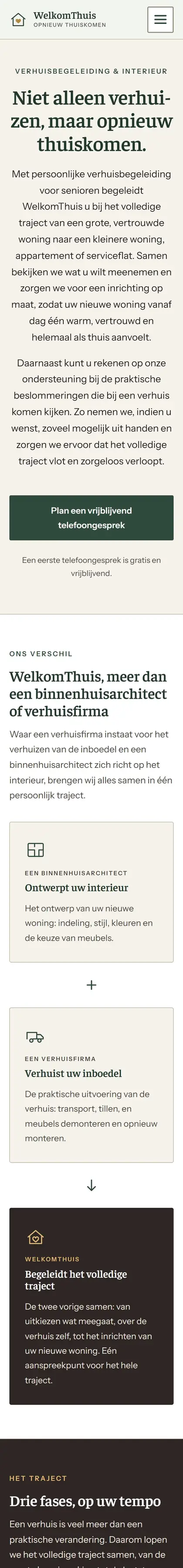 WelkomThuis on a phone